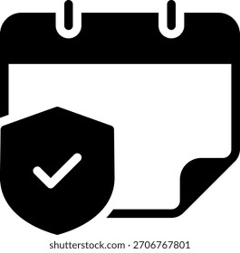 Vector de ilustración de icono de glifo de escudo