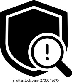 Vector de ilustración de icono de glifo de escudo
