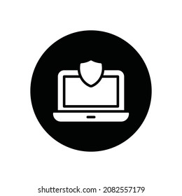 shield glyph icon White Background