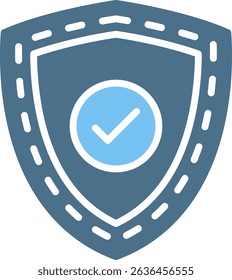 Shield Glyph Two Colour Icon