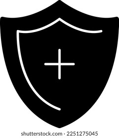 Shield Glyph Vector Icon Design