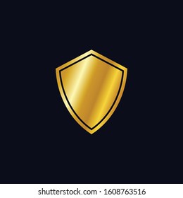 shield gold icon vector template