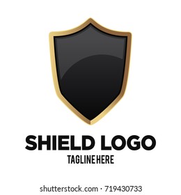 Shield Golden Logo / Vector Illustration