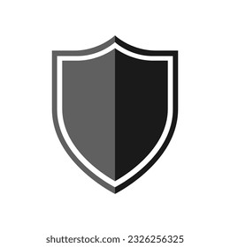 Shield graphic icon. Protection shield sign isolated on white background. Design template. Vector illustration