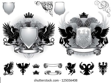 Shield gray heraldry