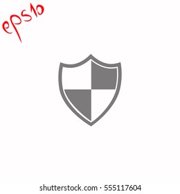 Shield grey icon.