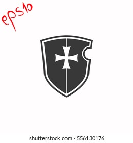 Shield grey icon.