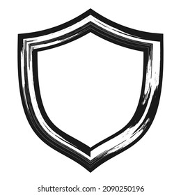 shield grunge sign vector illustration