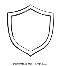shield grunge sign vector illustration