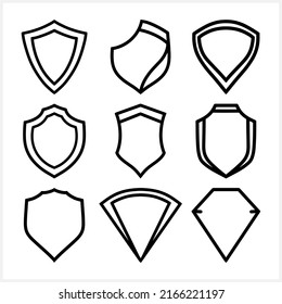 Escudo, icono de protección aislado. Señal plana rellena. Ilustración de material vectorial. EPS 10