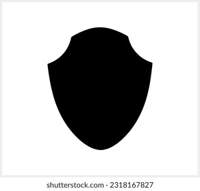 Escudo, icono de protección aislado. Señal plana rellenada con esténcil. Ilustración de material vectorial. EPS 10