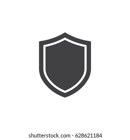 Shield, guard icon vector, filled flat sign, solid pictogram isolated on white. Symbol, logo illustration. Pixel perfect