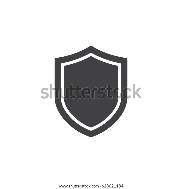 Shield Guard Icon Vector Filled Flat Stock Vector (Royalty Free) 628621184