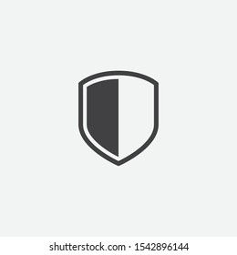 Shield, guard icon vector, shield linear logo illustration, Shield Line Icon in trendy style, Shield icon vector, Safe and protect logo design icon