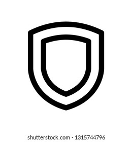 Shield Guard Line Icon Vector