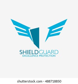 Shield Guard logo design template. vector illustration