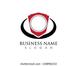 Shield guard logo design vector shield template

