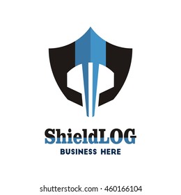 Shield Guard logo design vector. Security, Protection, Key, Look