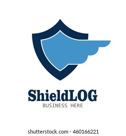 Shield Guard logo design vector. Security, Protection, Key, Look