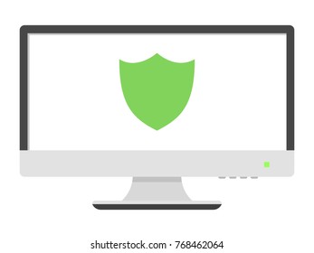 Shield guard on screen computer
