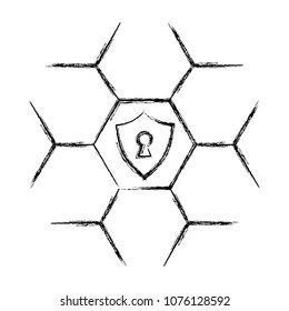 shield guard with padlock hole