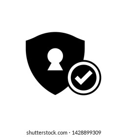 Shield, guard protection icon vector. Safe security icon vector illustration