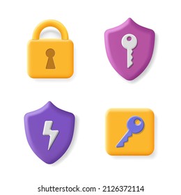 Shield, guard protection mobile icon vector. Safe security, lock, Safety icons set vector illustration.