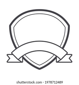 shield guard with ribbon emblem