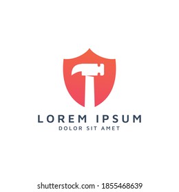 Logo-Design für Schild und Hammer