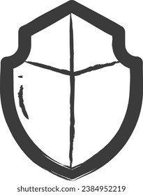 Shield hand drawn vector illustration