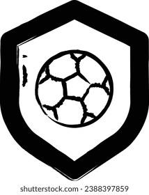 Shield. hand drawn vector illustration