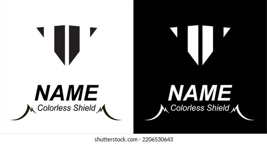 The shield has no color in any of it