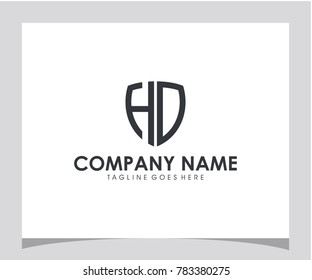 Shield HD initial icon letter logo vector eps 10