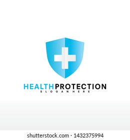 Shield Healt Medical Logo Design Template - Vector