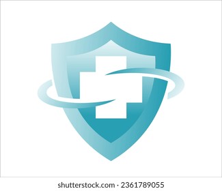 shield health protection logo designs for medical protection for clinic logo