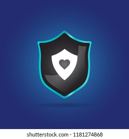 shield and heart icon
