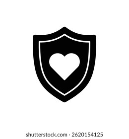 Shield with Heart Representing Protection of Ethical Values and Integrity
