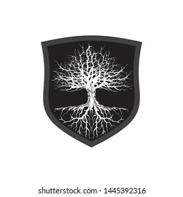 Shield Heraldic Royal tree Logo, nature protection logo