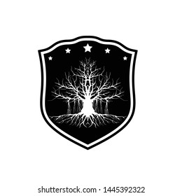 Shield Heraldic Royal tree Logo, nature protection logo