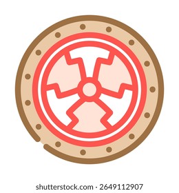 escudo heráldica ícone de cor medieval vetor. escudo heráldica sinal medieval. símbolo isolado ilustração