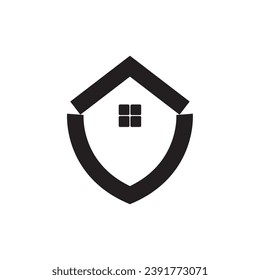 shield home logo icon design.