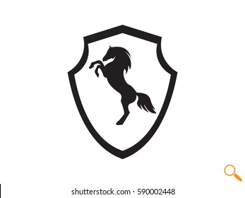 Shield horse, icon, vector illustration eps10
