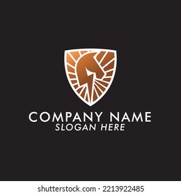 logotipo de alumbrado de caballos de protección exclusivo
