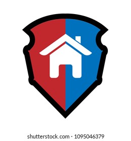 Shield and house, logo concept
