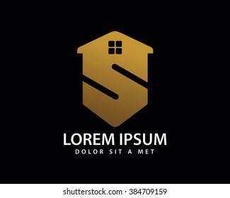 Shield House Logo Vector