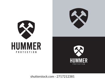 Ilustração do vetor do logotipo de proteção do Hummer de escudo