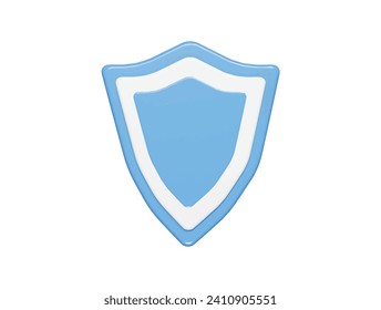Icono de escudo 3d ilustración de representación