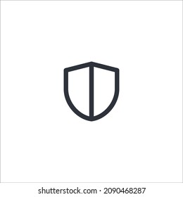 shield icon antivirus symbol simple design element isolated on white background