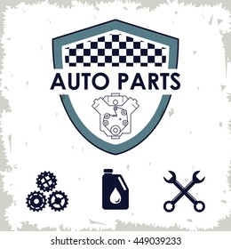Shield icon. Auto part design. Vector graphic
