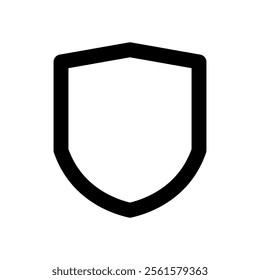 shield icon black line. security shield icon.
